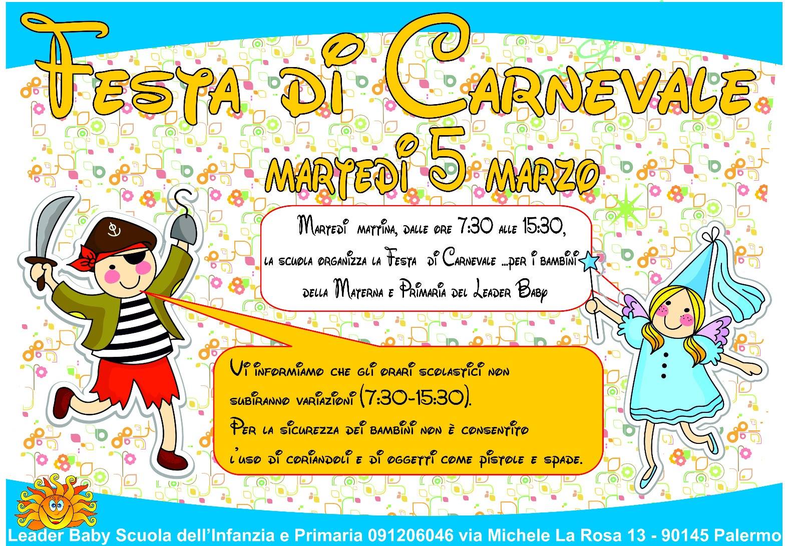 Festa di carnevale 2019 a scuola