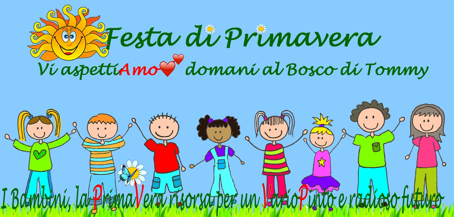 Invito alla festa di primavera presso il bosco di Tommy a Palermo il 27 aprile 2019