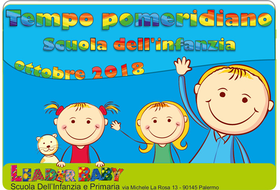 Programmazione tempo pomeridiano ottobre 2018