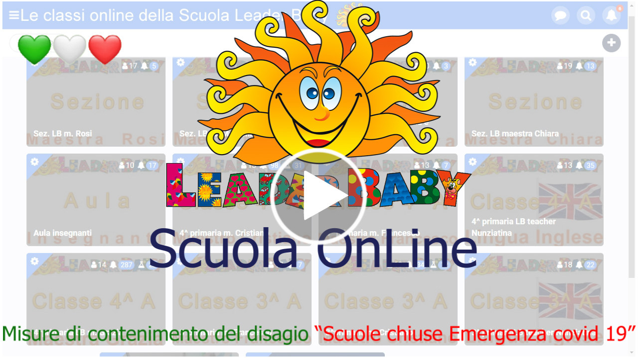 Servizi per la didattica a distanza implementati per amore dei bambini - clicca per il video